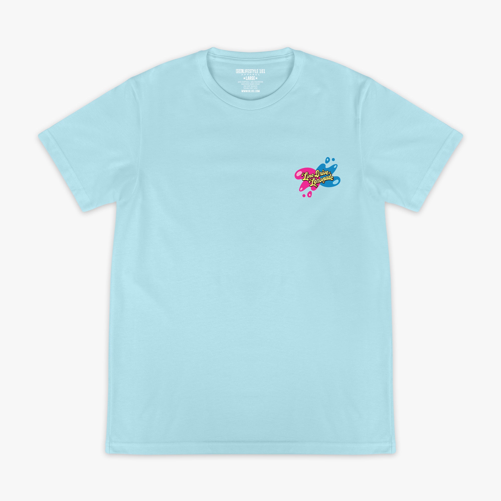 Blue Lemon Burst graphic tee — front view