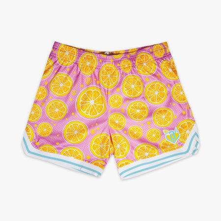 Lemon Squeeze Youth Court Shorts - Pink - Baseball Lifestyle 101