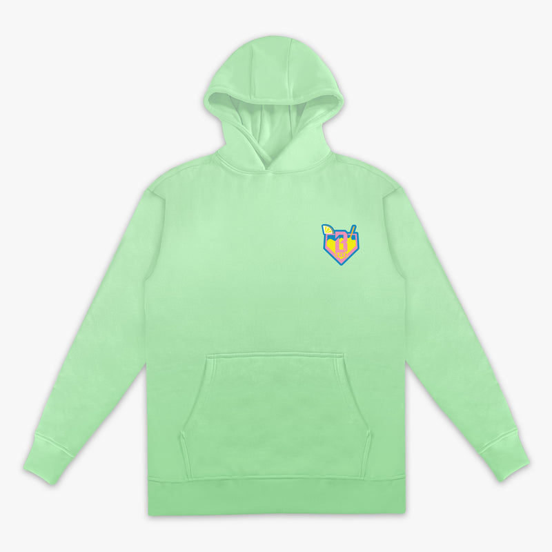 Green Lemonade youth hoodie — front view