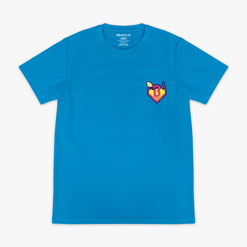 Blue Lemonade graphic tee — front view