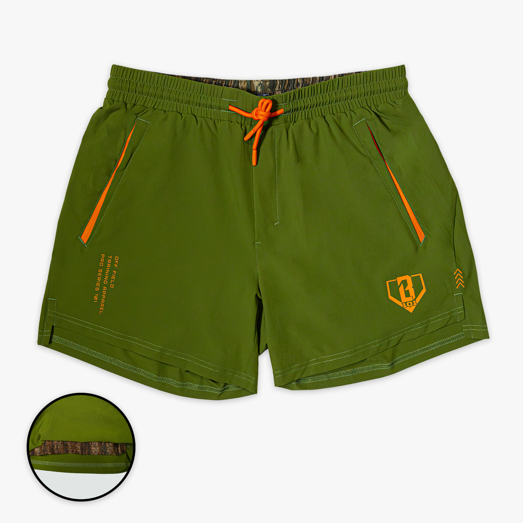 Realtree Pro Series Shorts V2 with Liner - Olive Green/Legacy