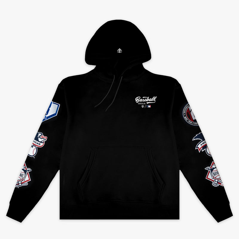 Black BL101 x MLB Established League hoodie — front view