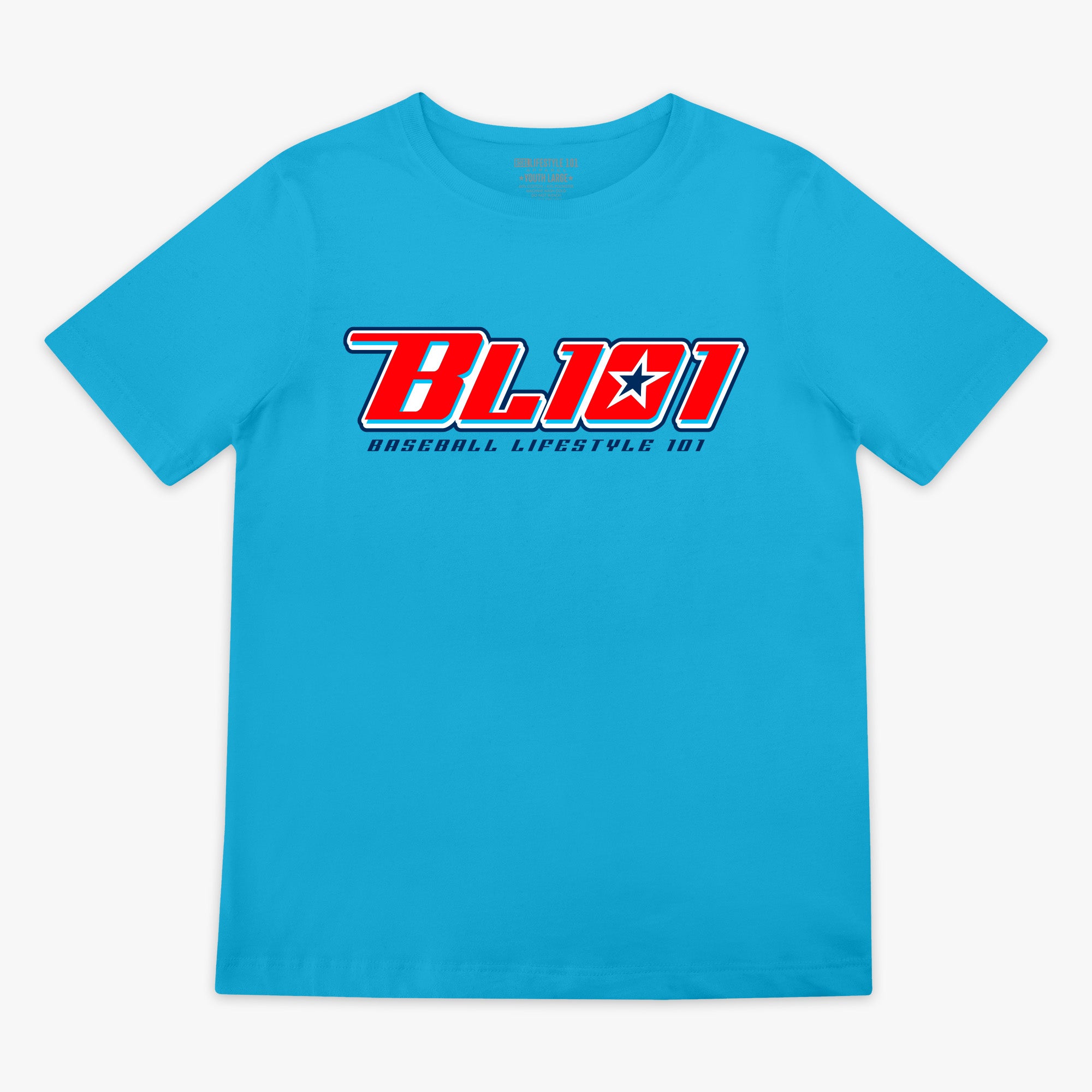 Youth graphic tee with "Bravo Lima" design - front view