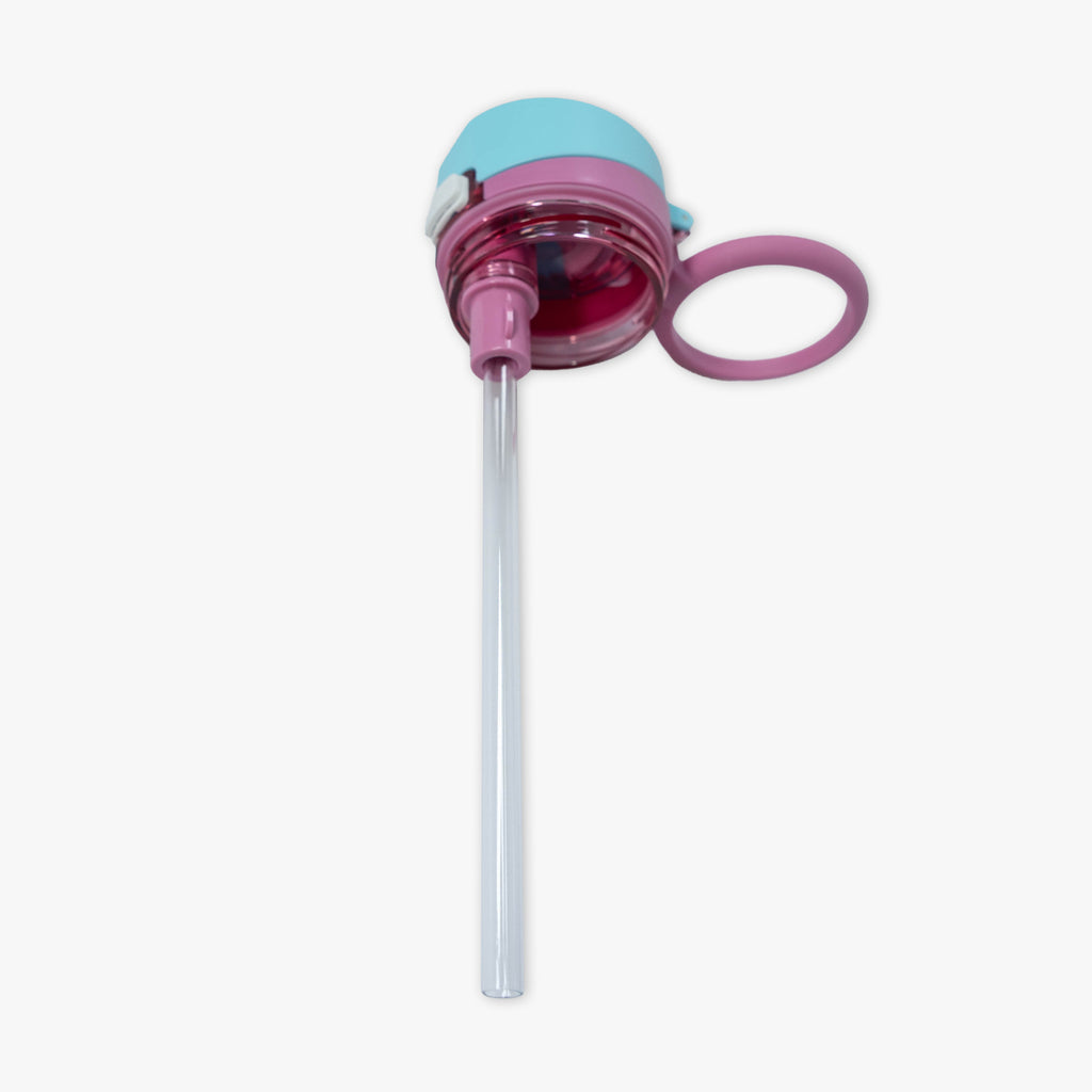 Blue Mesa Loop water bottle with covered straw — Cotton Candy Ice Cream, product view