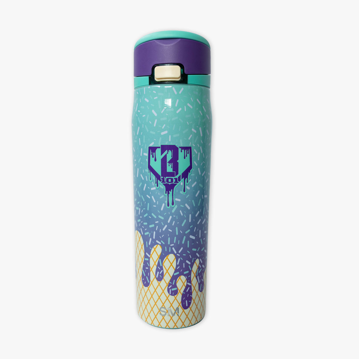Multi-Color Mesa Loop water bottle with covered straw — Galaxy Grape Ice Cream, product view