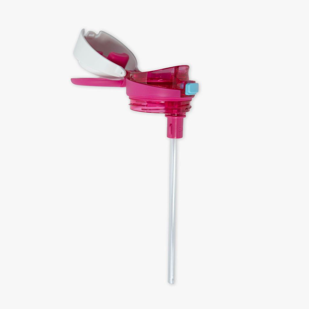 Blue Mesa Loop water bottle with covered straw — Home Run Sugar, product view