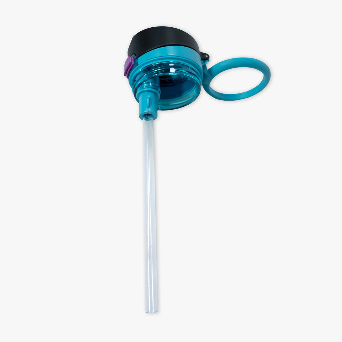 Black Mesa Loop water bottle with covered straw — Splatter Galaxy, product view