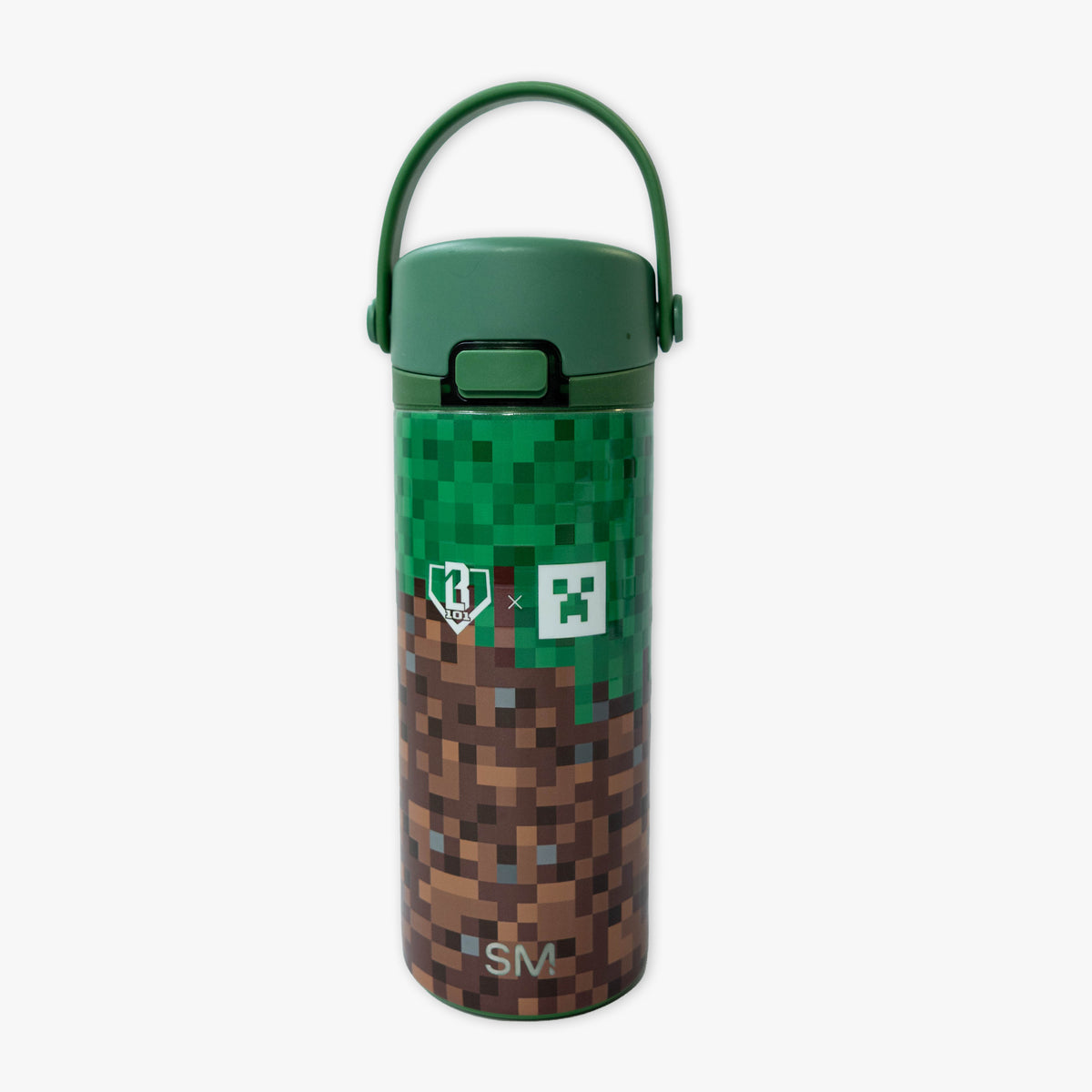 Multi-Color Mesa Sport Minecraft Grass Block water bottle — lifestyle