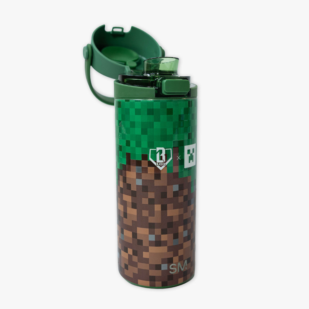 Multi-Color Mesa Sport Minecraft Grass Block water bottle — lifestyle