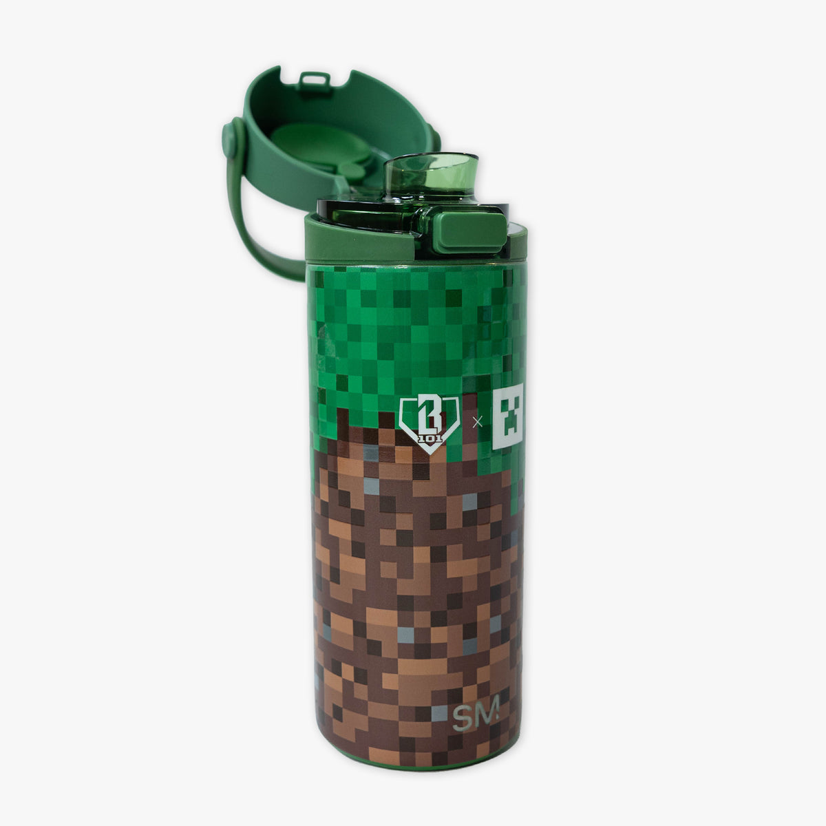 Multi-Color Mesa Sport Minecraft Grass Block water bottle — lifestyle