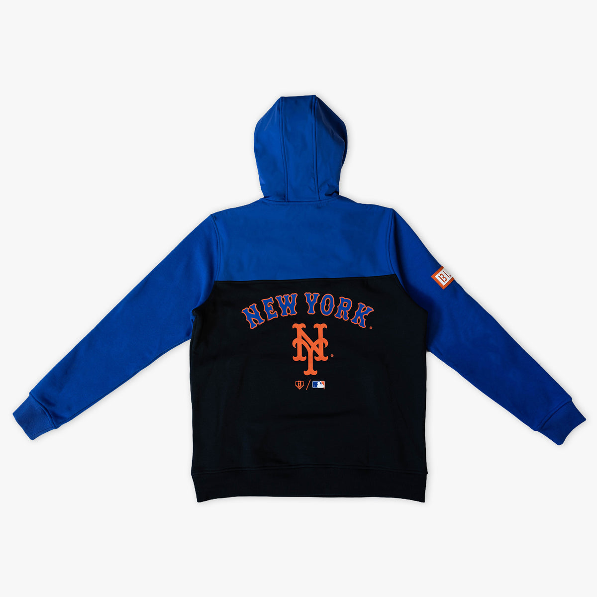 Blue New York Mets Color Block quarter zip — back view