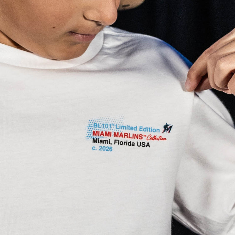 Miami Marlins Drip Youth Tee