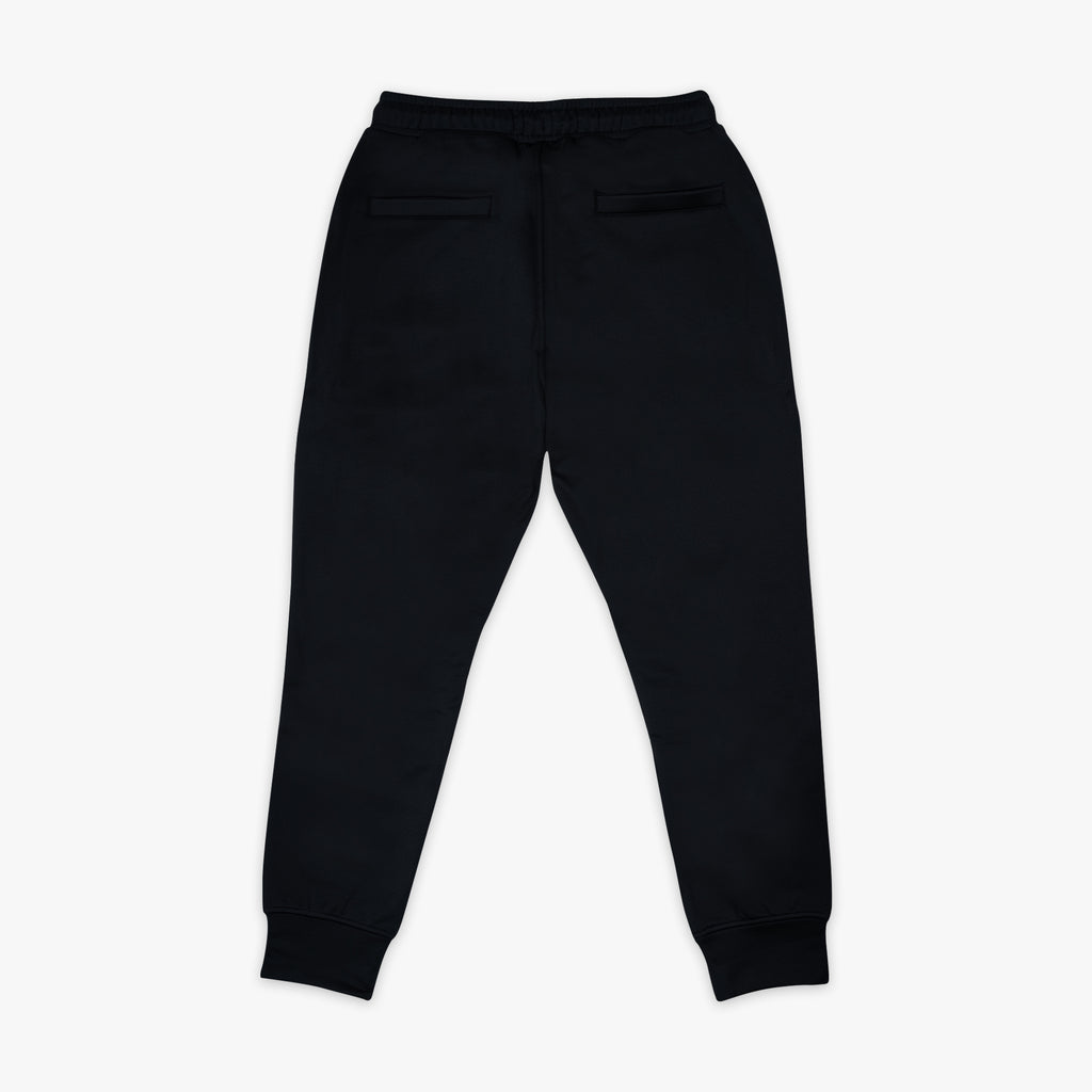Youth joggers with “Monopoly MVP Relaxed Fit” design — back view