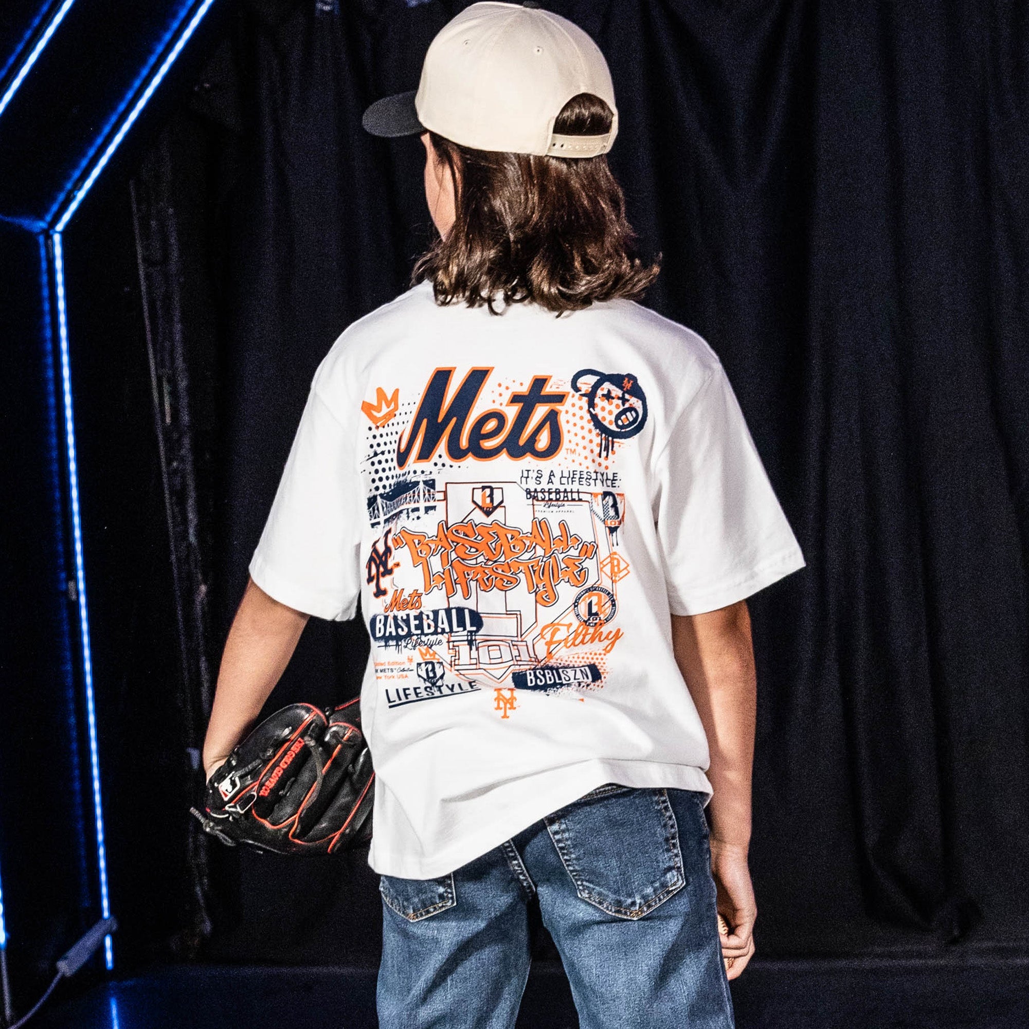 New York Mets Drip Youth Tee