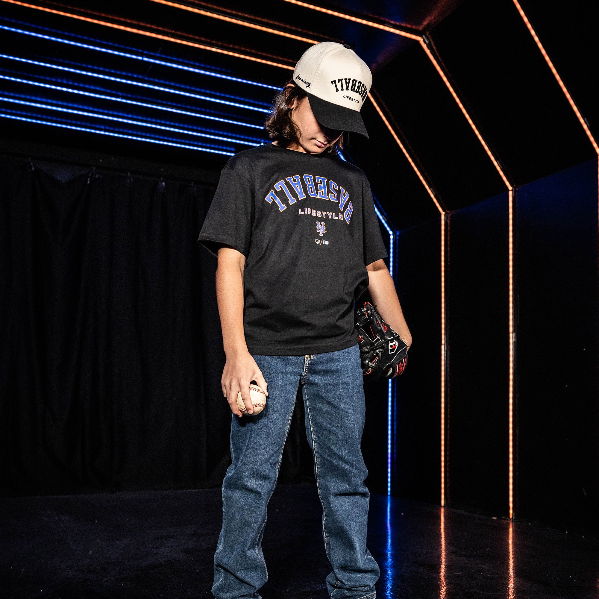 New York Mets Upside Down Youth Tee