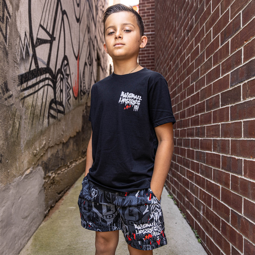 Night Game Drip Youth Shorts
