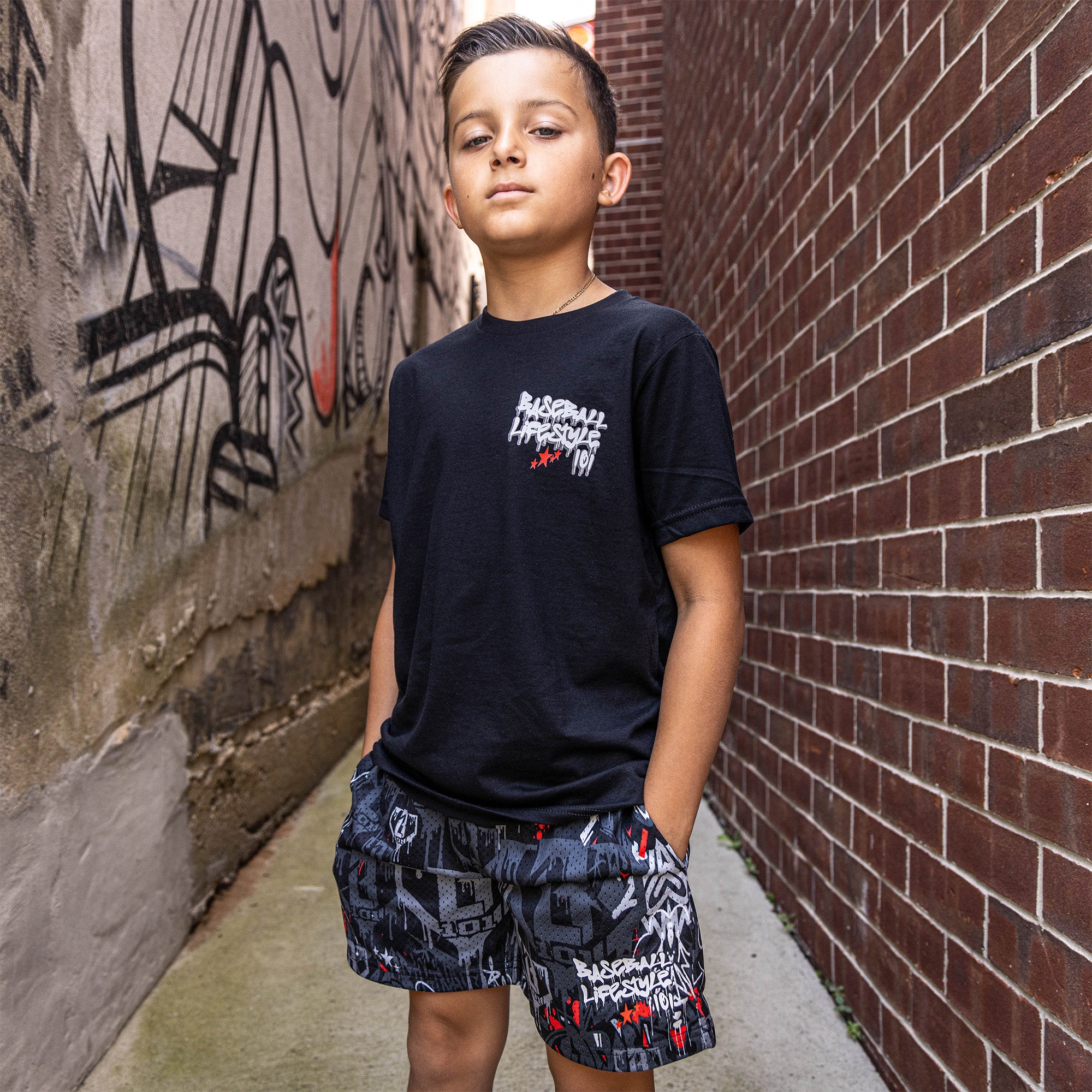 Night Game Drip Youth Shorts