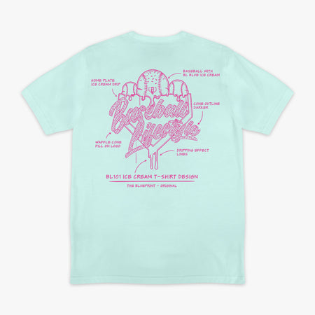 OG Ice Cream Design Tee - Light Blue - Baseball Lifestyle 101