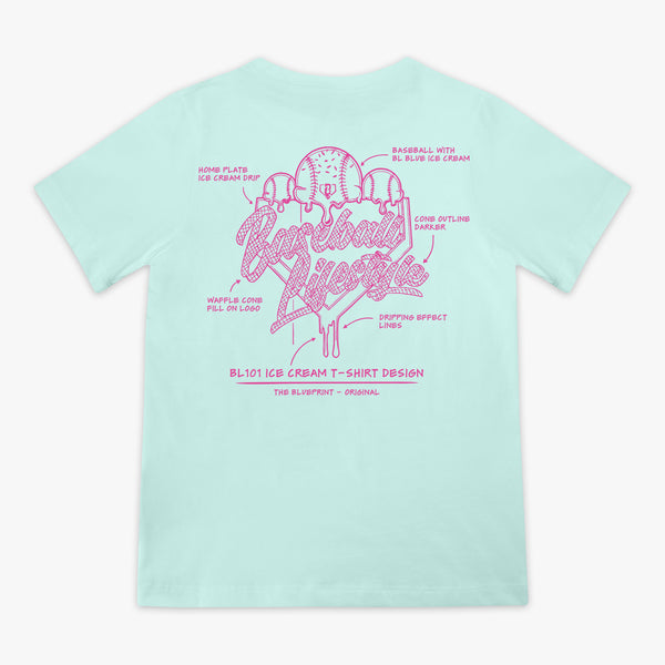 OG Ice Cream Design Youth Tee - Light Blue - Baseball Lifestyle 101