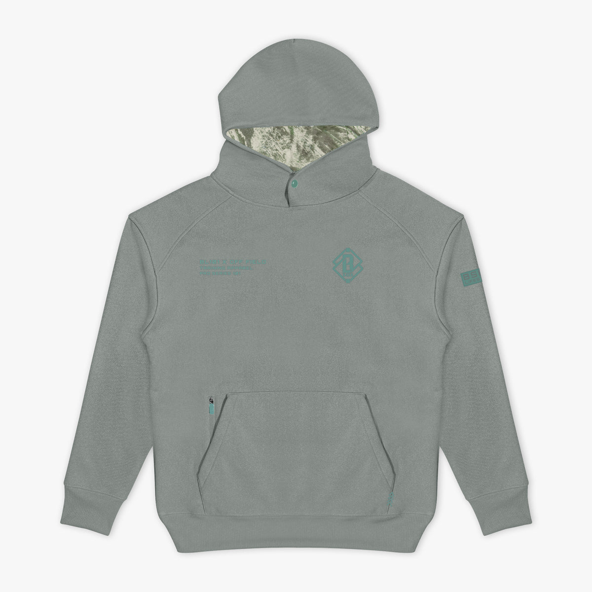 Gray Realtree Aspect Off-Field Waffle Performance Camo hoodie — front view
