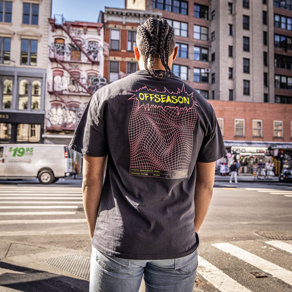 Black Offseason Warped graphic tee - back view
