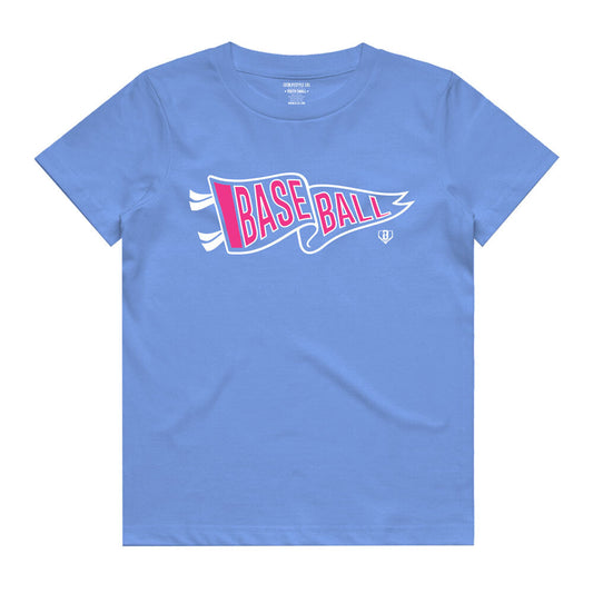 Blue Baseball pennant tshirt