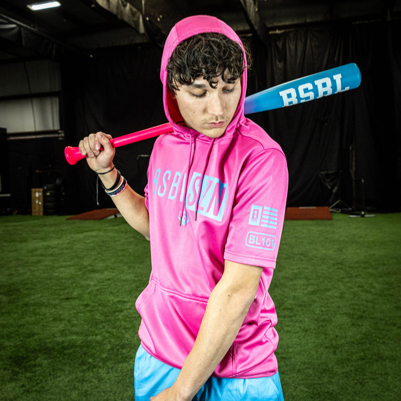 BSBL-SZN Short Sleeve Hoodie V2 - Cotton Candy Pink