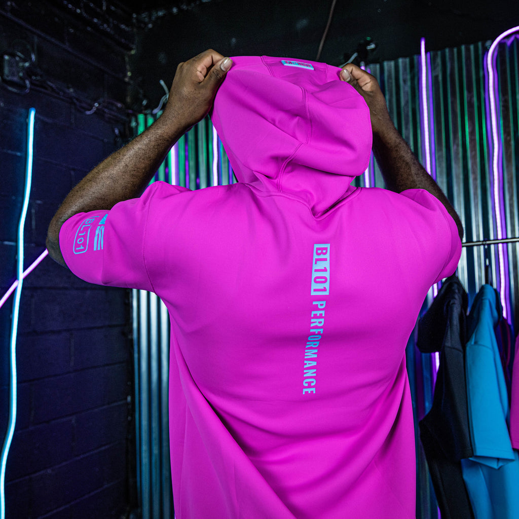 Bl101 Performance BSBL-SZN Short Sleeve Hoodie V3 - Cotton Candy Pink – Baseball ...