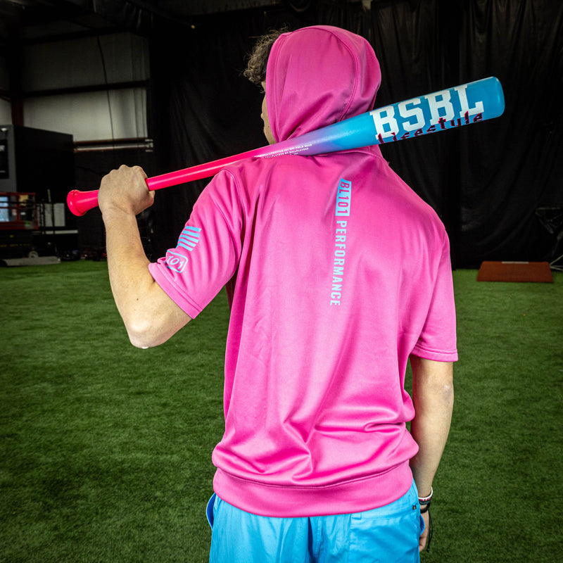 BSBL-SZN Short Sleeve Hoodie V2 - Cotton Candy Pink