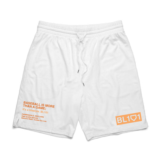 Pumpkin Spice Youth Shorts - White