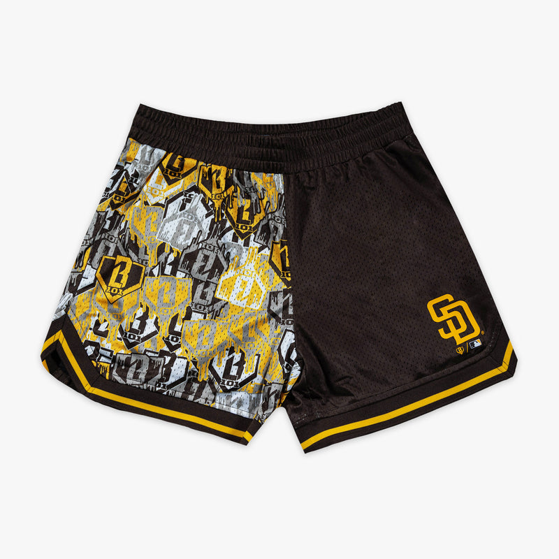 Shorts with "San Diego Padres Sticker Court" design - front view