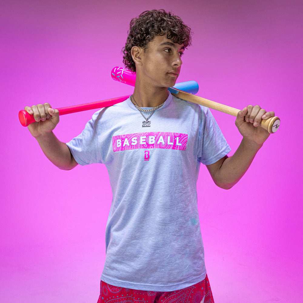 Paisley Tee - Cotton Candy Blue – Baseball Lifestyle 101