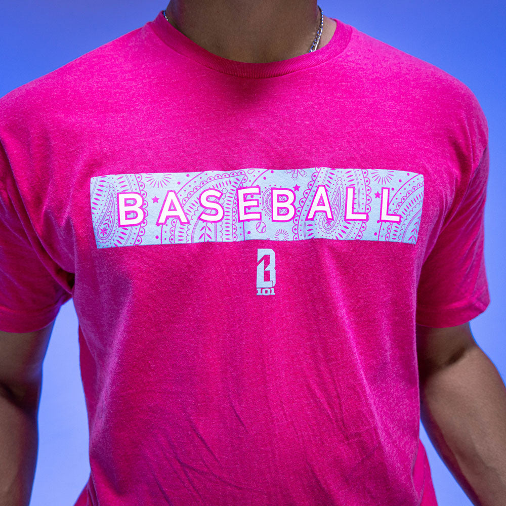 Paisley Tee - Cotton Candy Pink - Baseball Lifestyle 101
