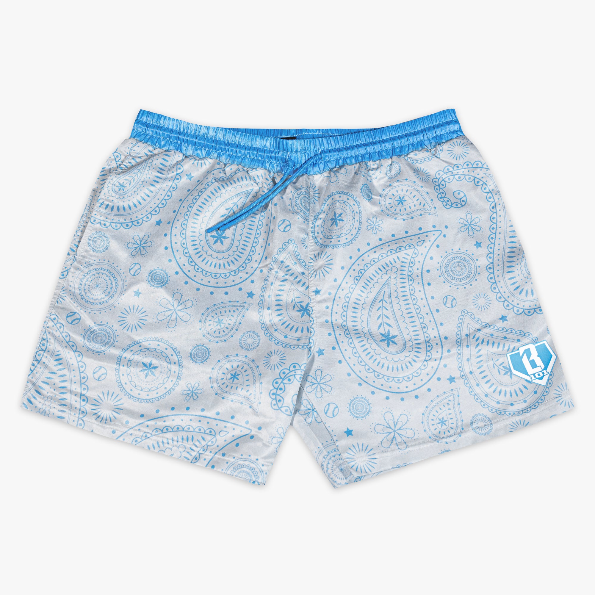 Paisley Swim Trunks - Gray - Baseball Lifestyle 101