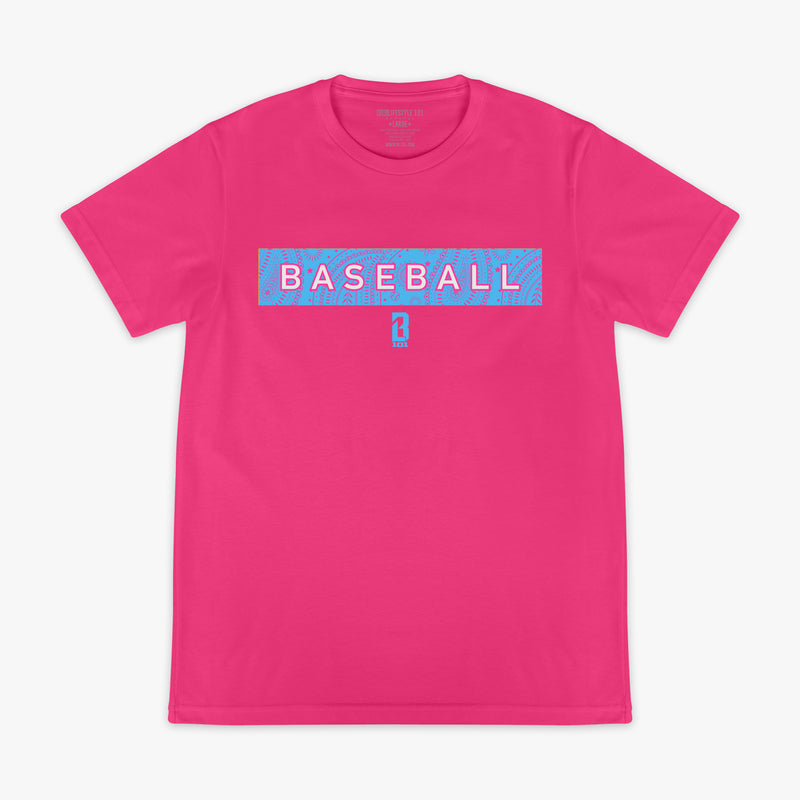Pink Paisley Cotton Candy Pink graphic tee - front view