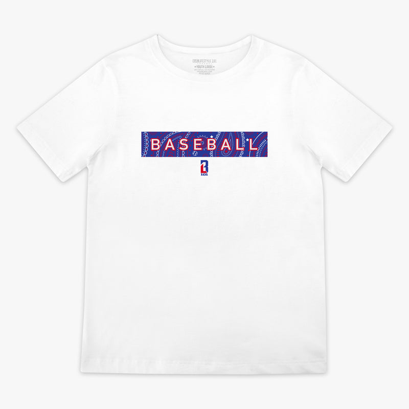 Red Paisley Freedom youth graphic tee — front view
