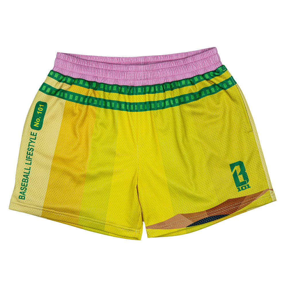 Pantaloncini pastello rosa nuovi con etichette Baseball Lifestyle Pantaloncini pastello rosa nuovi con etichette Baseball Lifestyle