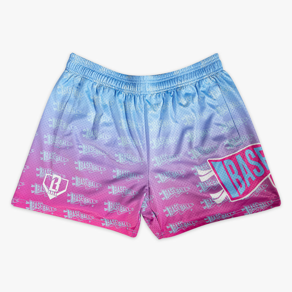 Pennant Gradient Youth Shorts - BL Blue