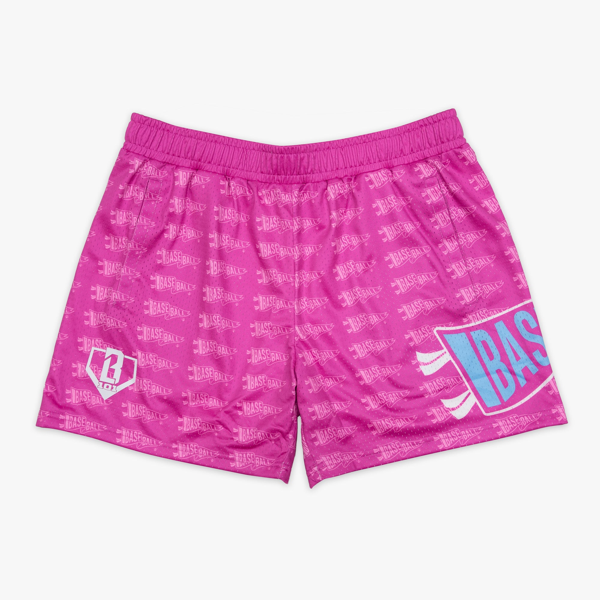 Pennant Youth Shorts - Cotton Candy Pink