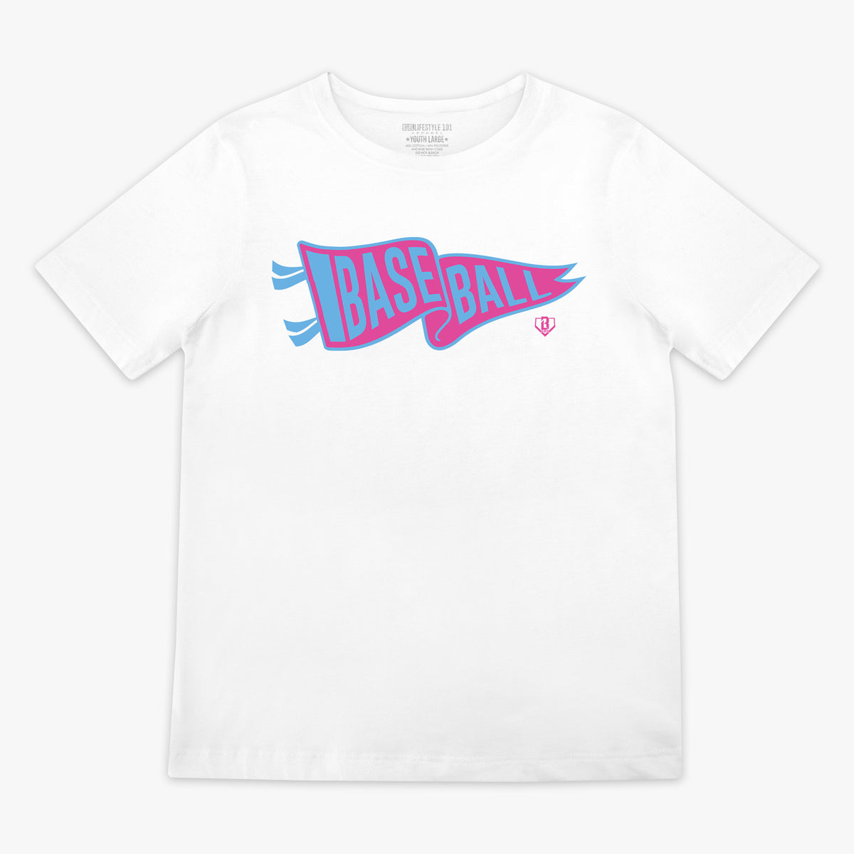 Pennant Youth Tee - White