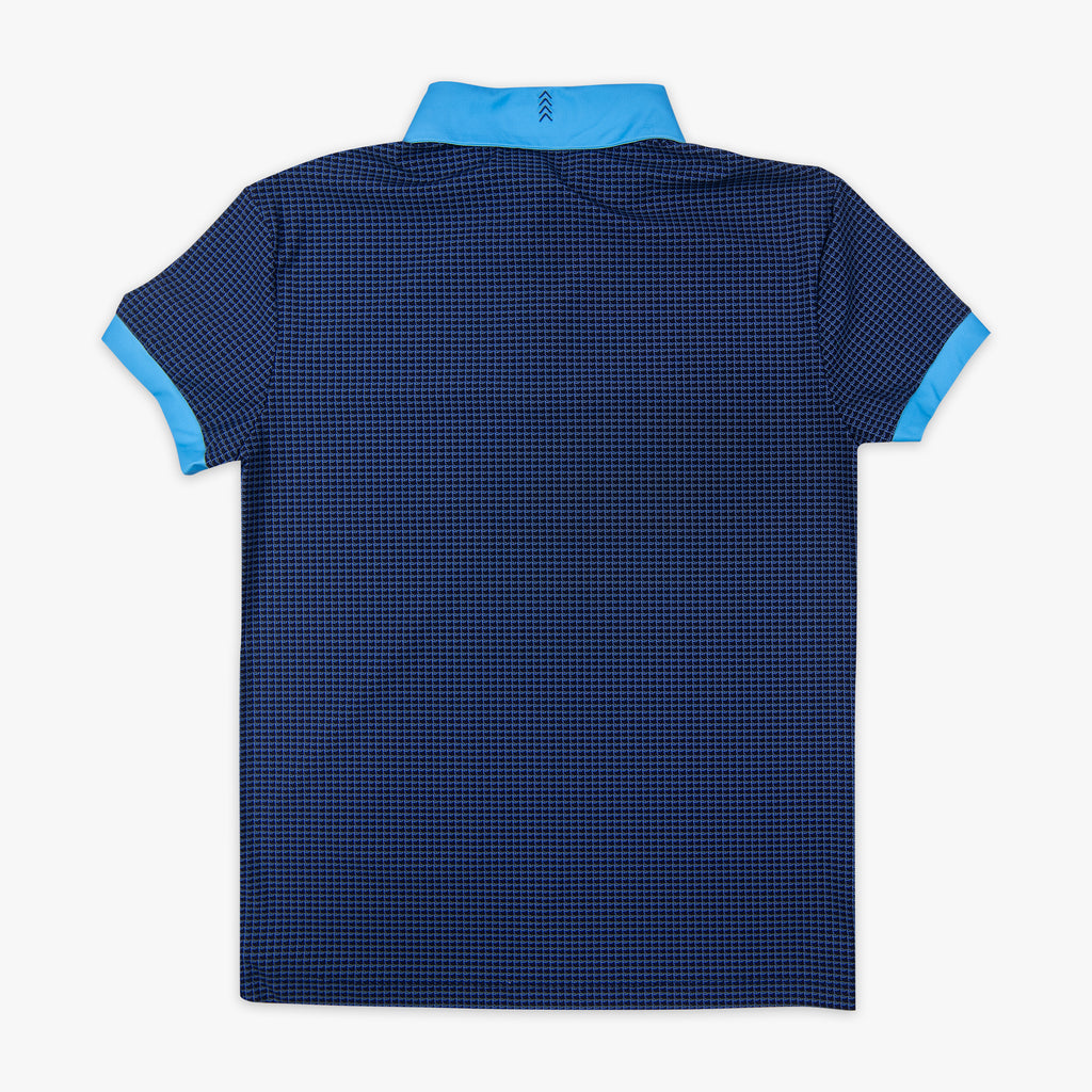 Navy and light blue Pennant Two-Tone polo — back view