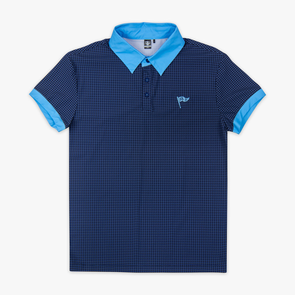 Navy and light blue Pennant Two-Tone polo — front view