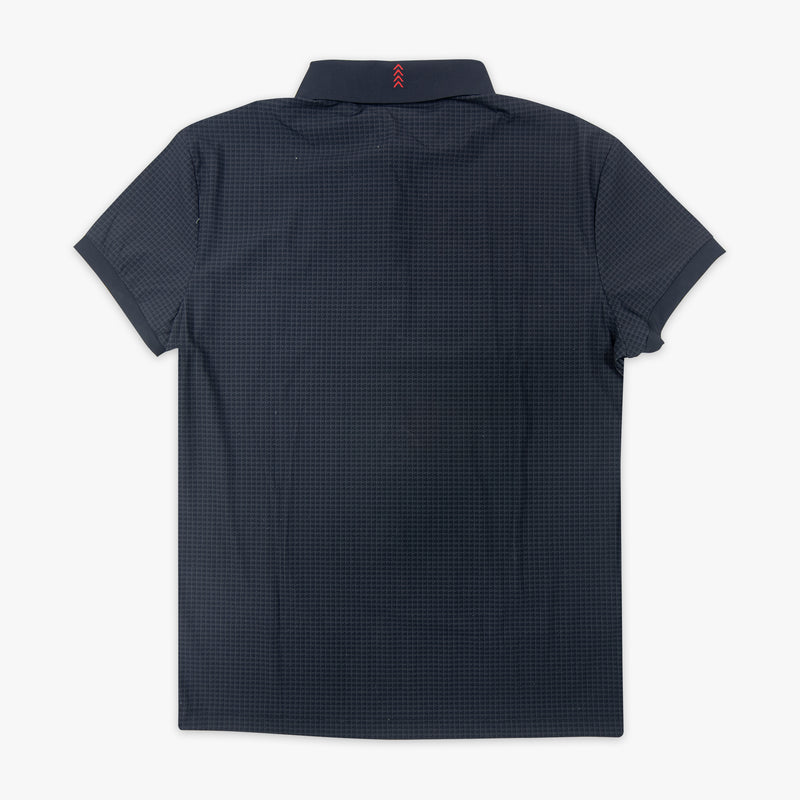 Black Pennant youth polo - back view