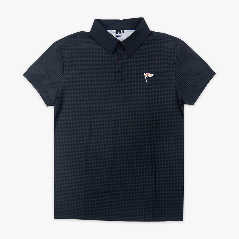 Black Pennant youth polo - front view