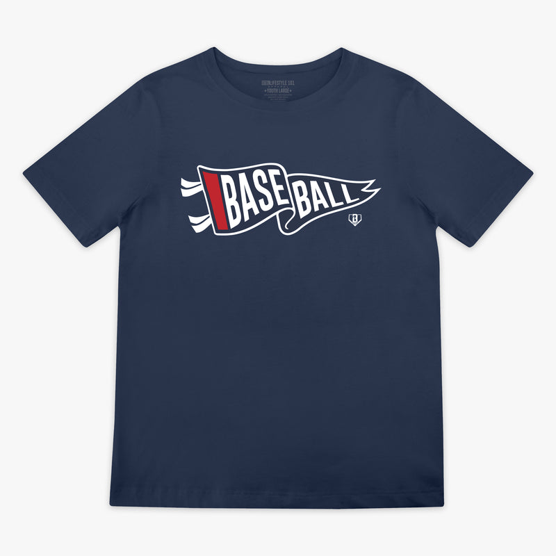 Red Pennant USA youth graphic tee — front view