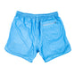 blue baseball shorts, blue performance shorts