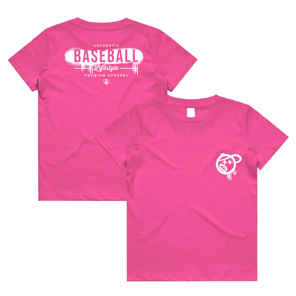 pink tshirt, pink baseball tee