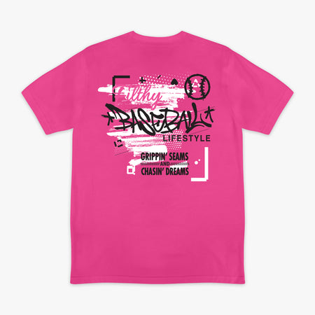 CHILLZ グラフィックTシャツ ピンク S完売品 Graffiti Tee - Pink - Baseball Lifestyle 101