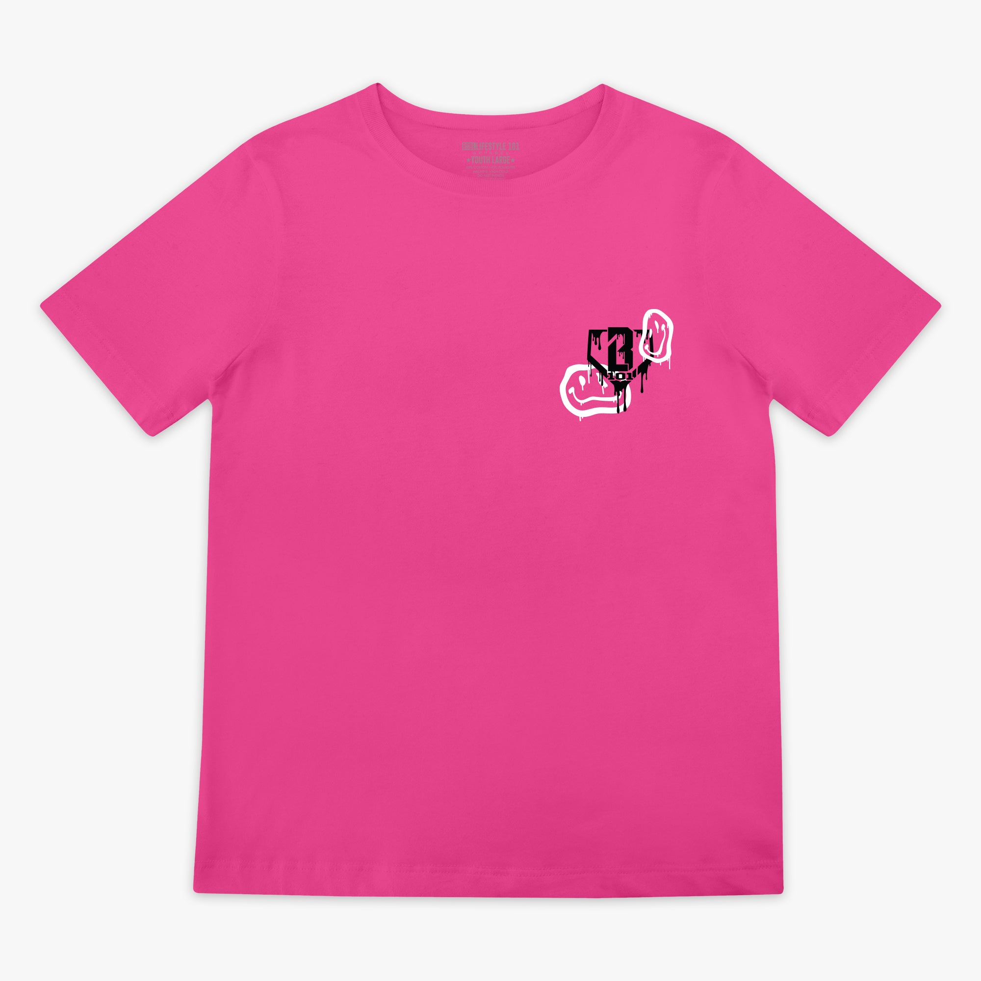Smiley Slugger Youth Tee - Pink - Baseball Lifestyle 101