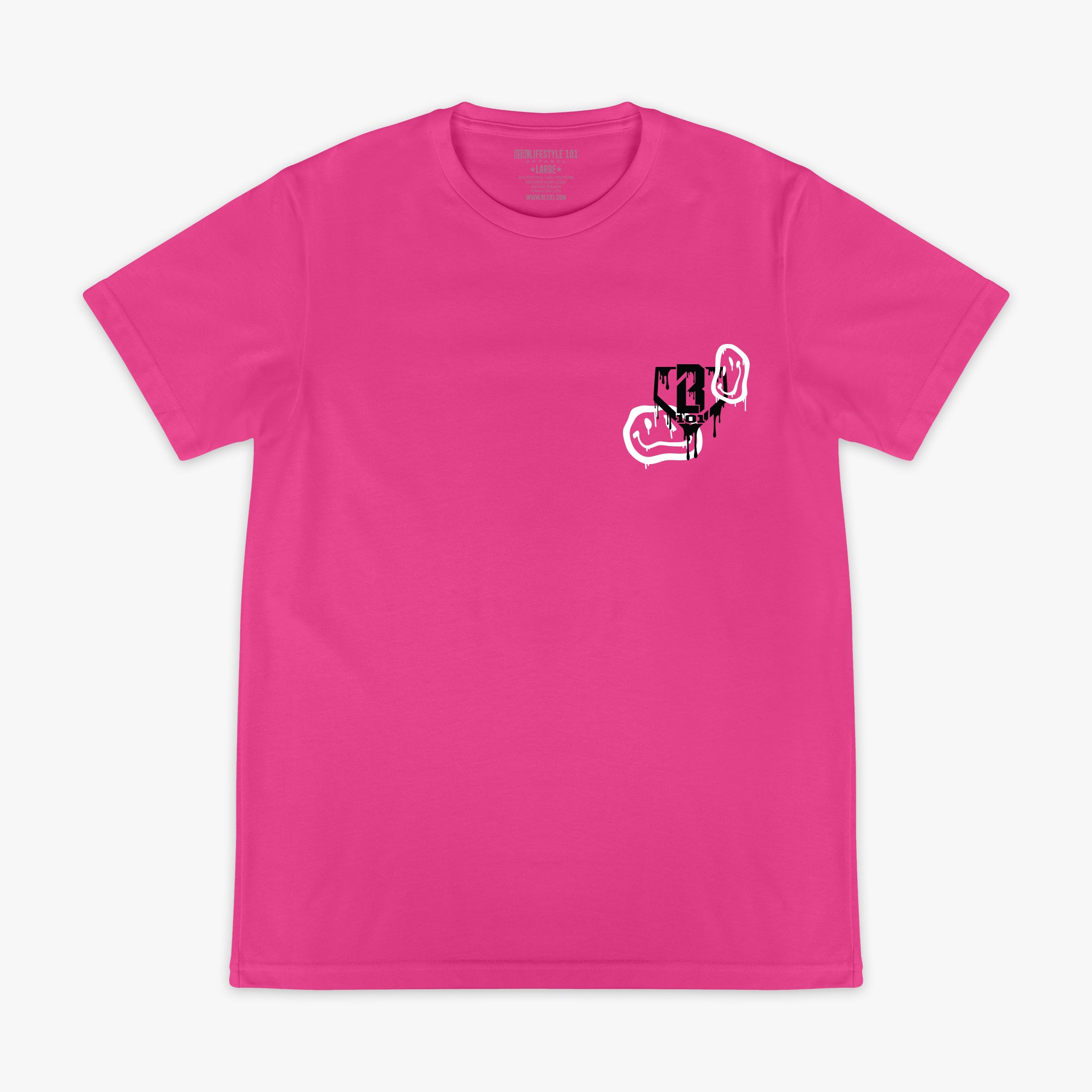 Smiley Slugger Tee - Pink - Baseball Lifestyle 101